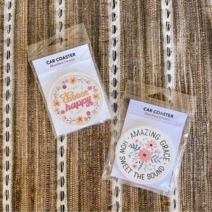2pck of Ceramic Car Coasters